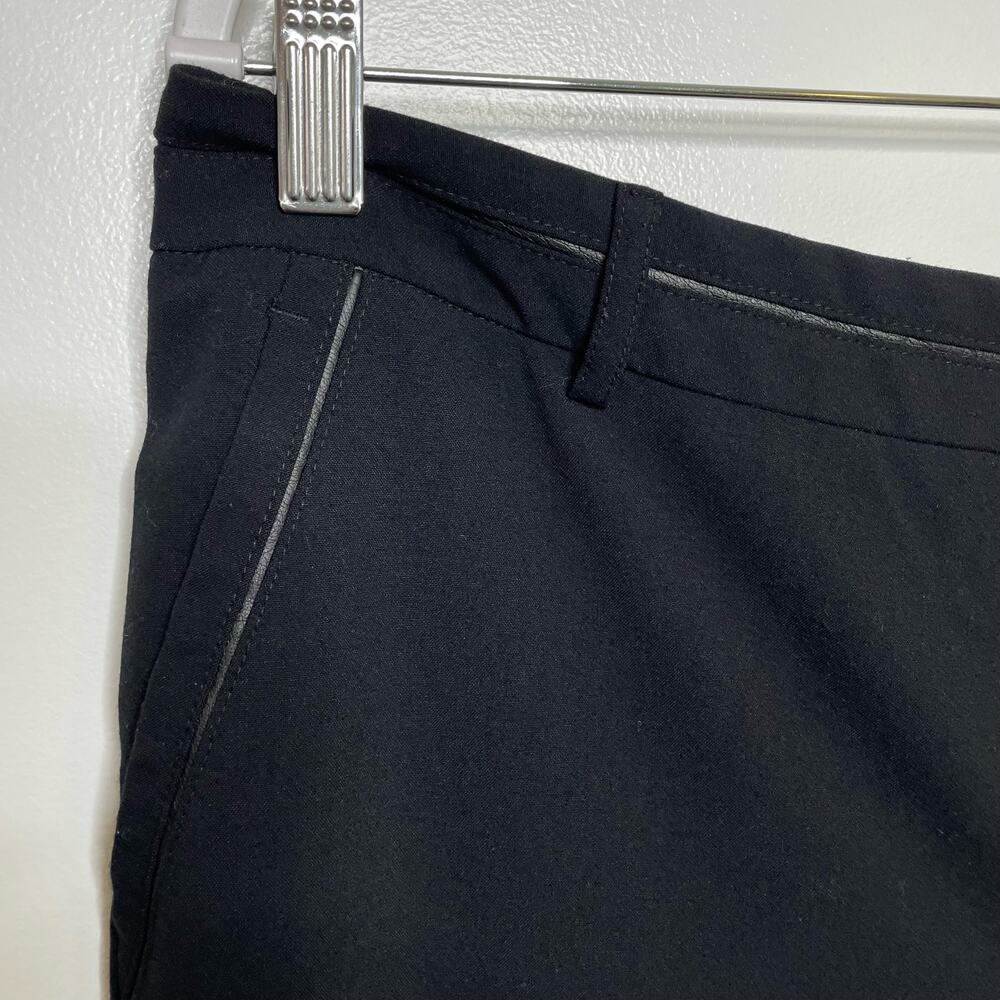 Dana Buchman Bootcut Pants‎ Trouser High Rise Flat Front Flared Leg Black 12 - Picture 6 of 12
